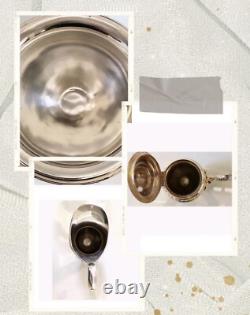 Reed & Barton Antique Silver Plate 1860 3-Pc Chased Grape-Themed Tea Set