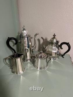 Reed & Barton Coffee Tea Set Lexington 4 Piece #35X series Silver Plate Reed & Barton Coffee Tea Set Lexington 4 Piece #35X series Silver Plate