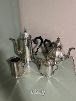 Reed & Barton Coffee Tea Set Lexington 4 Piece #35X series Silver Plate