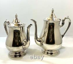 Reed & Barton Jamestown 1801 1800 Tea & Coffee Pots Set Silver plate Hollowware