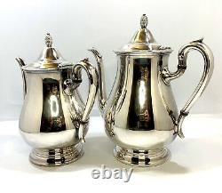 Reed & Barton Jamestown 1801 1800 Tea & Coffee Pots Set Silver plate Hollowware