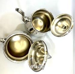 Reed & Barton Jamestown 1801 1800 Tea & Coffee Pots Set Silver plate Hollowware