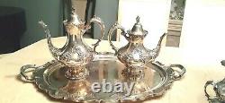 Reed & Barton KING FRANCIS Gorgeous Silverplate Coffee/Tea Pot Set 5 pieces