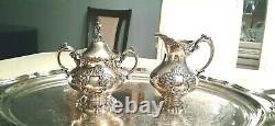Reed & Barton KING FRANCIS Gorgeous Silverplate Coffee/Tea Pot Set 5 pieces