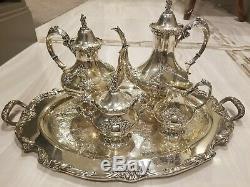 Reed & Barton KING FRANCIS (SILVERPLATE) 5-Piece Plated Tea Set