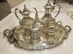 Reed & Barton KING FRANCIS (SILVERPLATE) 5-Piece Plated Tea Set
