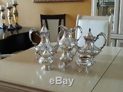 Reed & Barton KING FRANCIS Silverplate Coffee/Tea Pot Set +Water Pitcher 6 pc