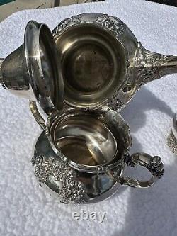 Reed & Barton -King Francis Coffee & Tea set (vintage) 5 Pieces -Silver Plated