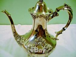 Reed & Barton King Francis Silverplate Tea Pot, Coffee Pot, Creamer, Sugar