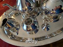 Reed & Barton Modern Silverplate? Dimension? Tea Service? Set 1960's John Pripp