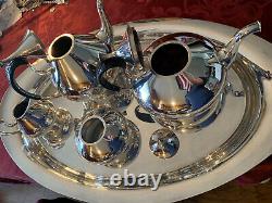 Reed & Barton Modern Silverplate? Dimension? Tea Service? Set 1960's John Pripp