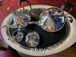 Reed & Barton Modern Silverplate? Dimension? Tea Service? Set 1960's John Pripp