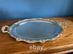 Reed & Barton Regent 5600 Silver-Plated Tea Set 5 Piece Set with Tray, Vintage