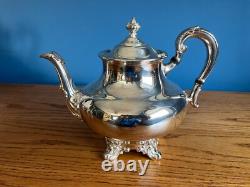 Reed & Barton Regent 5600 Silver-Plated Tea Set 5 Piece Set with Tray, Vintage