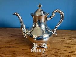 Reed & Barton Regent 5600 Silver-Plated Tea Set 5 Piece Set with Tray, Vintage