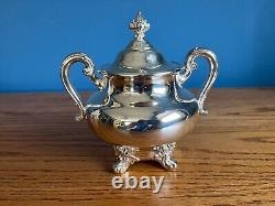 Reed & Barton Regent 5600 Silver-Plated Tea Set 5 Piece Set with Tray, Vintage