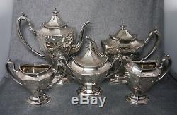 Reed & Barton SILVERPLATE Art Nouveau COFFEE & TEA SET 5 Pieces No. 3693