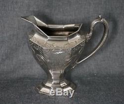 Reed & Barton SILVERPLATE Art Nouveau COFFEE & TEA SET 5 Pieces No. 3693