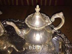 Reed & Barton Sheffield Co. Silver-Plated 5-Piece Matching Tea Set Ornate