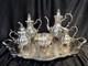 Reed & Barton Silver Coffee/tea Set With Tray, Creamer, Sugar With Lid, & Waste