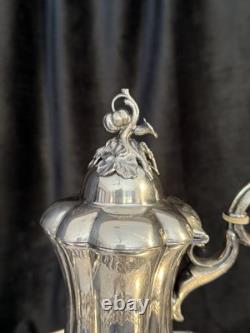 Reed & Barton Silver Coffee/Tea Set with Tray, Creamer, Sugar with lid, & Waste