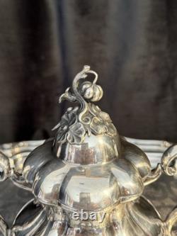 Reed & Barton Silver Coffee/Tea Set with Tray, Creamer, Sugar with lid, & Waste