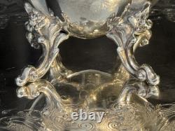 Reed & Barton Silver Coffee/Tea Set with Tray, Creamer, Sugar with lid, & Waste