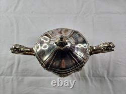 Reed & Barton Silver Plated Coffee Tea Set Sugar Creamer 3637 Holloware Scroll