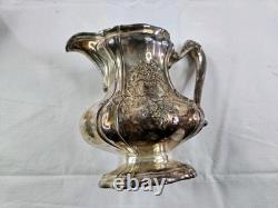 Reed & Barton Silver Plated Coffee Tea Set Sugar Creamer 3637 Holloware Scroll