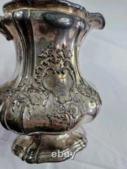 Reed & Barton Silver Plated Coffee Tea Set Sugar Creamer 3637 Holloware Scroll