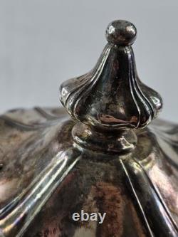 Reed & Barton Silver Plated Coffee Tea Set Sugar Creamer 3637 Holloware Scroll