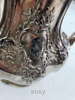 Reed & Barton Silver Plated Coffee Tea Set Sugar Creamer 3637 Holloware Scroll