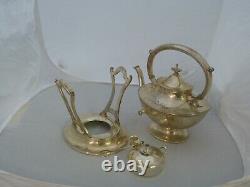 Reed & Barton Silver Plated Coffee/tea Kettle With Burner And Stand