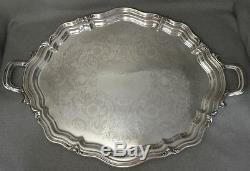 Reed & Barton Silver Plated WINTHROP Shield 1795 Large Waiter Tray for Tea Set