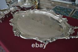 Reed & Barton Tea/Coffee Service with Large Butler Tray. Victorian pattern