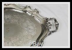 Reed & Barton Victorian (1954-1955) 6 Pc. Silver Plate Tea Set Monogram S