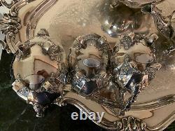 Reed & Barton Victorian Pattern 5 Piece Silver Plated Tea Set With Matching Tray