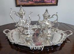 Reed & Barton Winthrop 1795 Silver Plated Tea Set Vintage Tea and Coffee Service