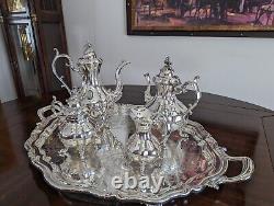 Reed & Barton Winthrop 1795 Silver Plated Tea Set Vintage Tea and Coffee Service