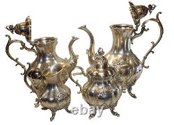 Reed & Barton Winthrop 4 Piece Silverplate Tea & Coffee Service #1795E No Mono