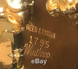 Reed & Barton Winthrop Pumpkin Silver Plate footed Coffee Tea Set #1795 FREESHIP