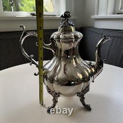 Reed & Barton Winthrop Pumpkin Silverplated Tea & Coffee Service 5 Piece Set