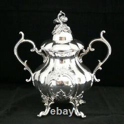 Reed & Barton Winthrop Shield 6 Piece Silverplate Coffee & Tea Service Set 1795E