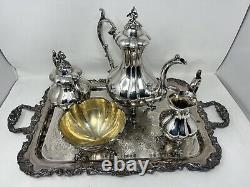Reed and Barton 1795 1796 Winthrop Coffee Tea Set Community Serving Tray