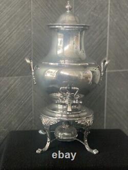 Reed and Barton Silver Plate Vintage Coffee Tea Water Samovar Urn-made n England