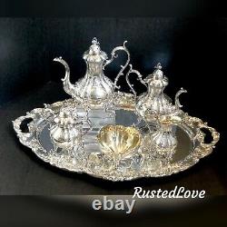 Reed and Barton Winthrop Tea Set Hand Chased / Renaissance Silverplated