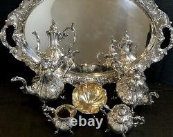 Reed and Barton Winthrop Tea Set Hand Chased / Renaissance Silverplated