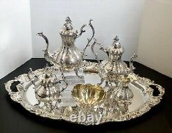 Reed and Barton Winthrop Tea Set Hand Chased / Renaissance Silverplated