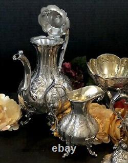 Reed and Barton Winthrop Tea Set Hand Chased / Renaissance Silverplated