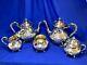 Reed And Barton Silverplate 5 Piece Hand Chased Regent Tea And Coffee Set